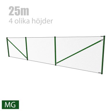 Stängselpaket 25m - mörkgrönt