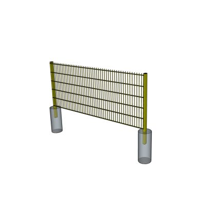 1020mm olivgrön stålnätspanel